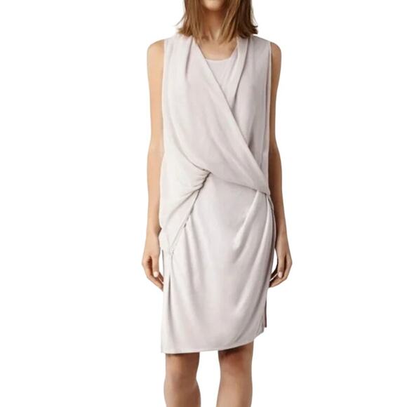 All Saints Sleeveless Cathea Shift Wrap Dress 8 NWT - Picture 1 of 15